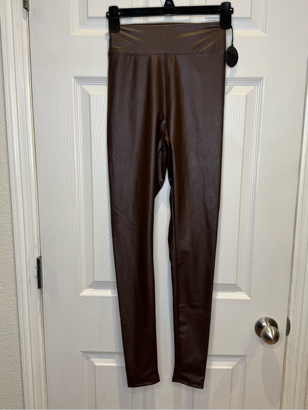 Offline by Aerie Real Luxe Women's Small Faux Leather Leggings Brown Stretch